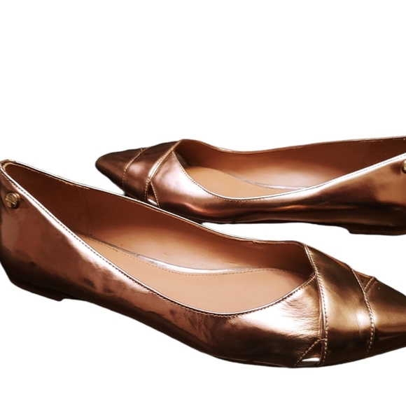 Calvin Klein Gailia Copper Gold pointy flats - Picture 2 of 5